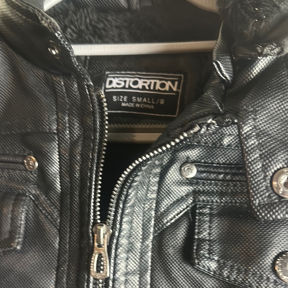 Distortion Black Hooded Jacket